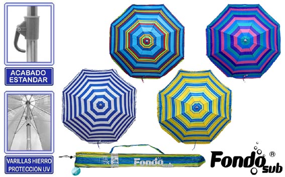 imagen de PARASOL HIERRO 160CM INC. NYLON ESTAMP.UV 19/22 8V