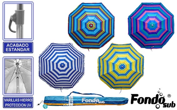 imagen de PARASOL HIERRO 180CM INC. NYLON ESTAMP.UV 19/22 8V