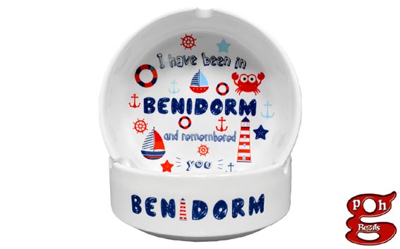 imagen de CENICERO PORCELANA I'VE BEEN IN BENIDORM 10X3 CM