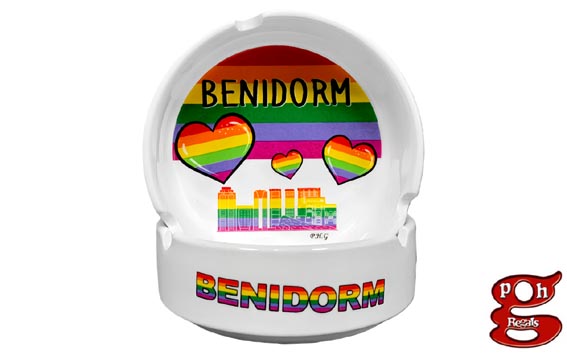 imagen de CENICERO PORCELANA ARCOIRIS BENIDORM 10X3 CM