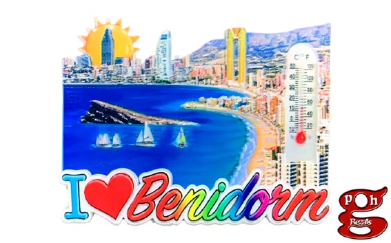 imagen de IMAN C/TERMOMETRO 3D BENIDORM GENERAL 8X6 CM