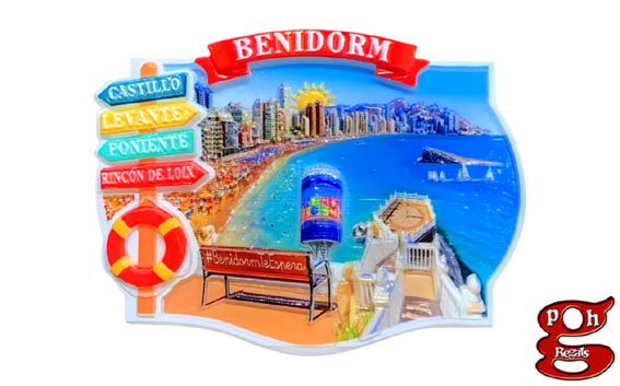 imagen de IMAN RESINA 3D BENIDORM TECNOHITO LEVANTE 8X6 CM